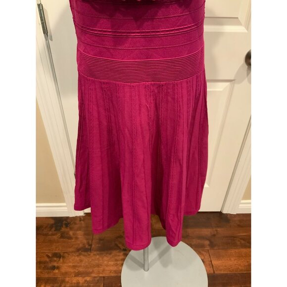 Ted Baker Fuchsia Purple Off The Shoulder Dilpree Knit Mini Dress, Size 4 / L - Picture 4 of 8
